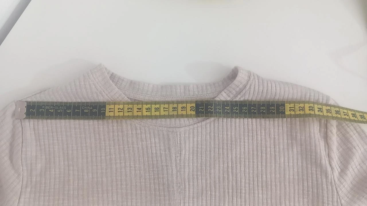 Camiseta de punto beige Lefties - Talla S | Camiseta corta acanalada beige – photo 6